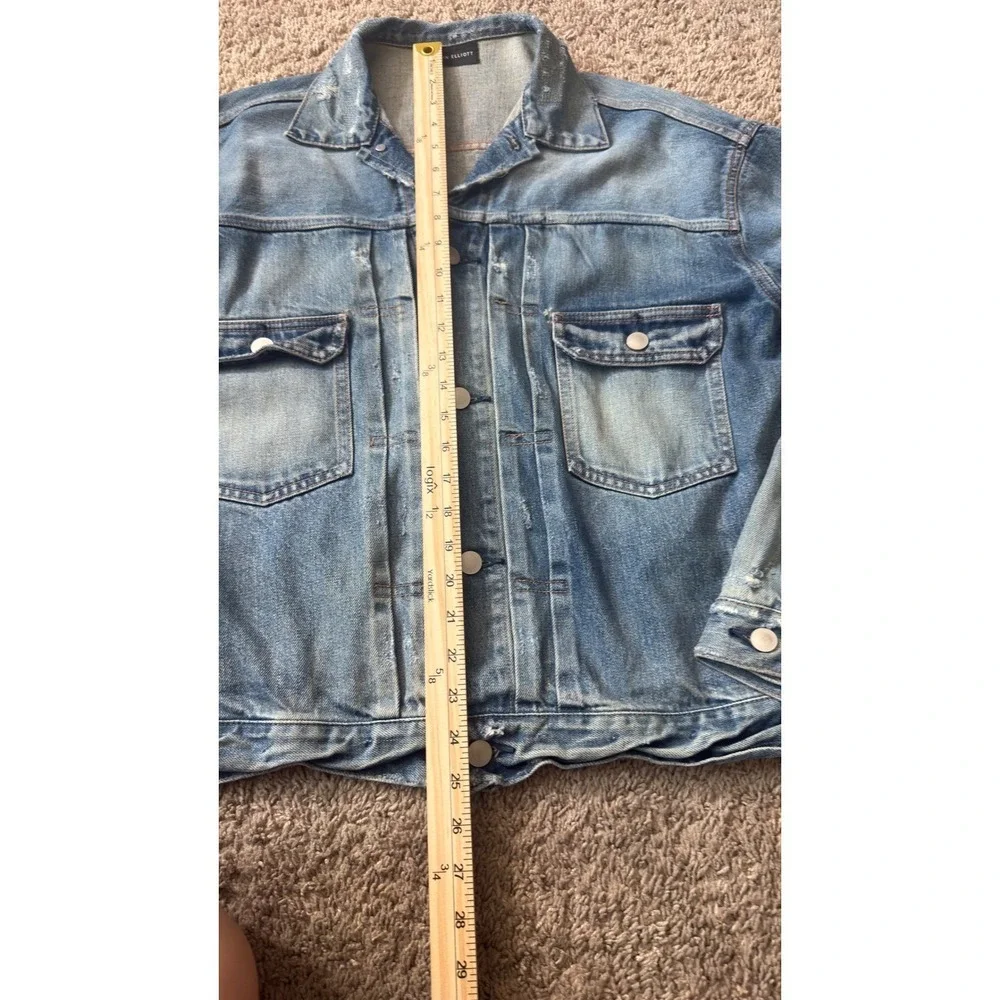 Quiet Lux John Elliott Distressed Denim Jacket Light Wash‎ Made in Japan Size 3
